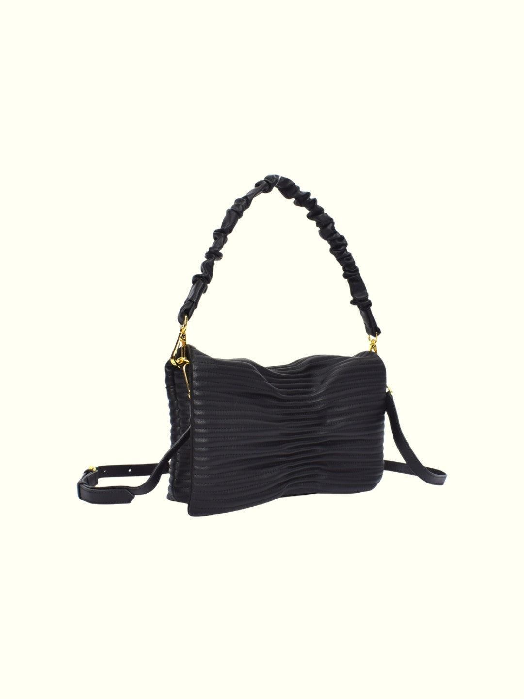 Alexandra Black Leather Crossbody Bag