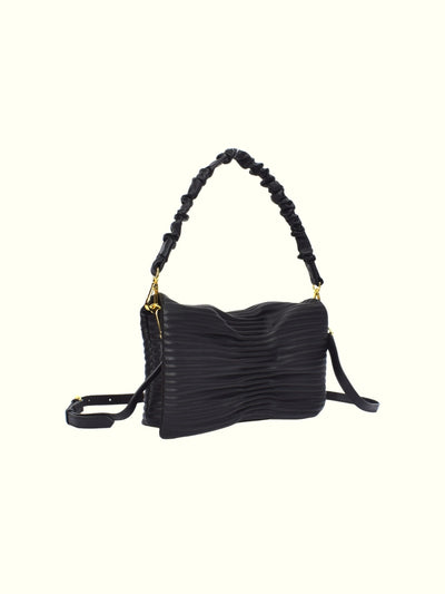 Alexandra Black Leather Crossbody Bag