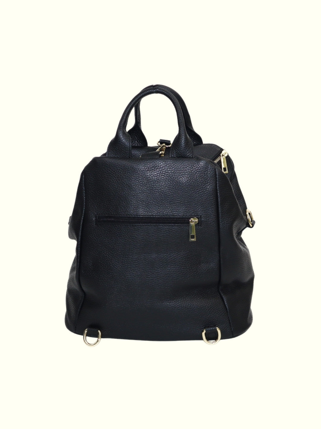 Mochila de piel italiana Angela Black