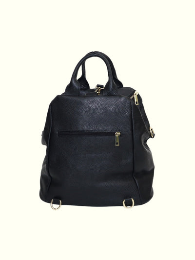 Mochila de piel italiana Angela Black