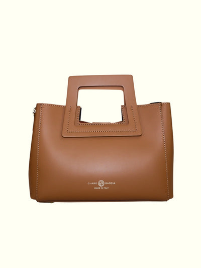 Katherine Camel Italian Leather Tote Bag