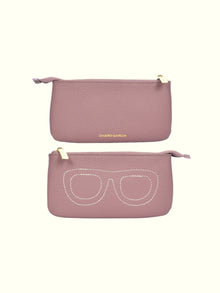 Purple Leather Glasses Case