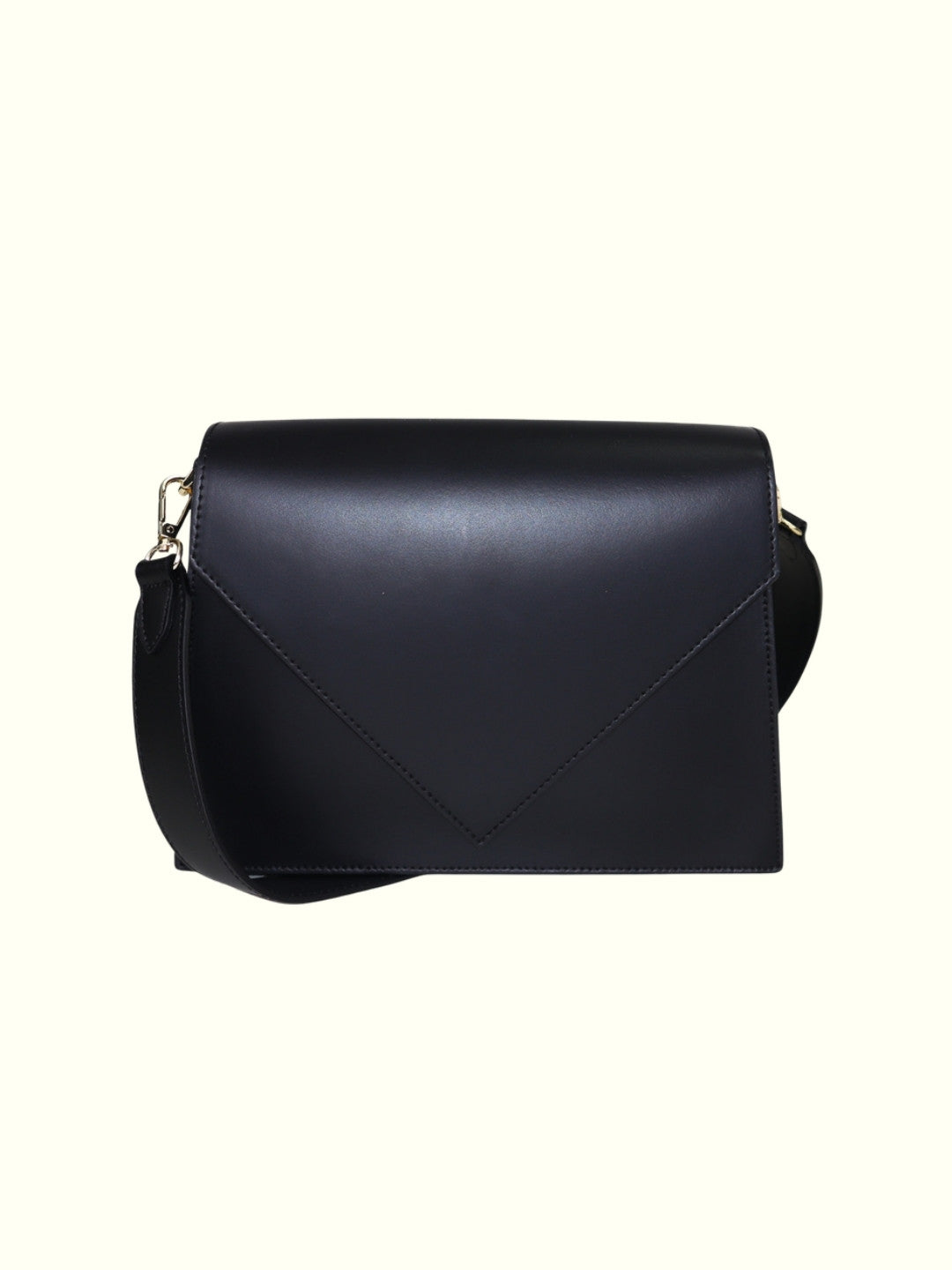 Borsa a tracolla Danna in pelle nera italiana
