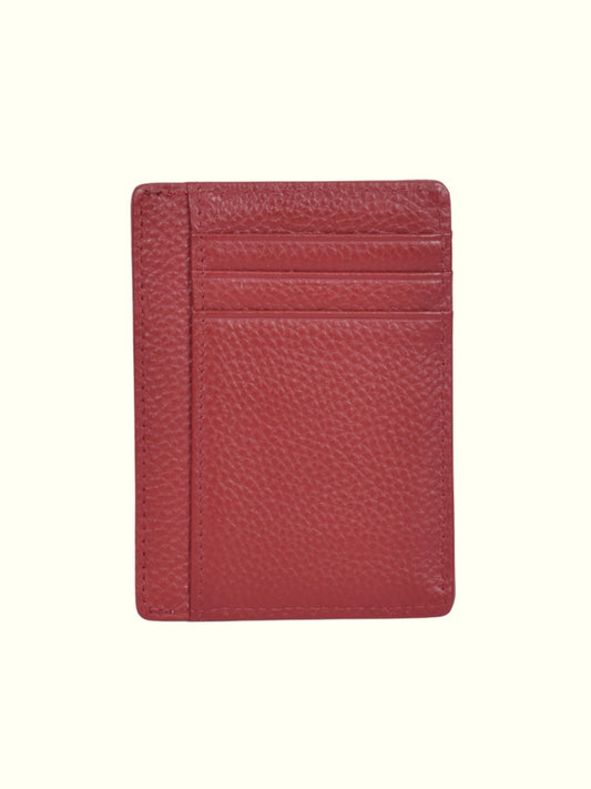 Card Holder 689 Wine Italian Leather