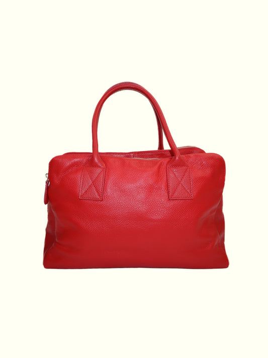 Rosario Red Italian Leather Handbag