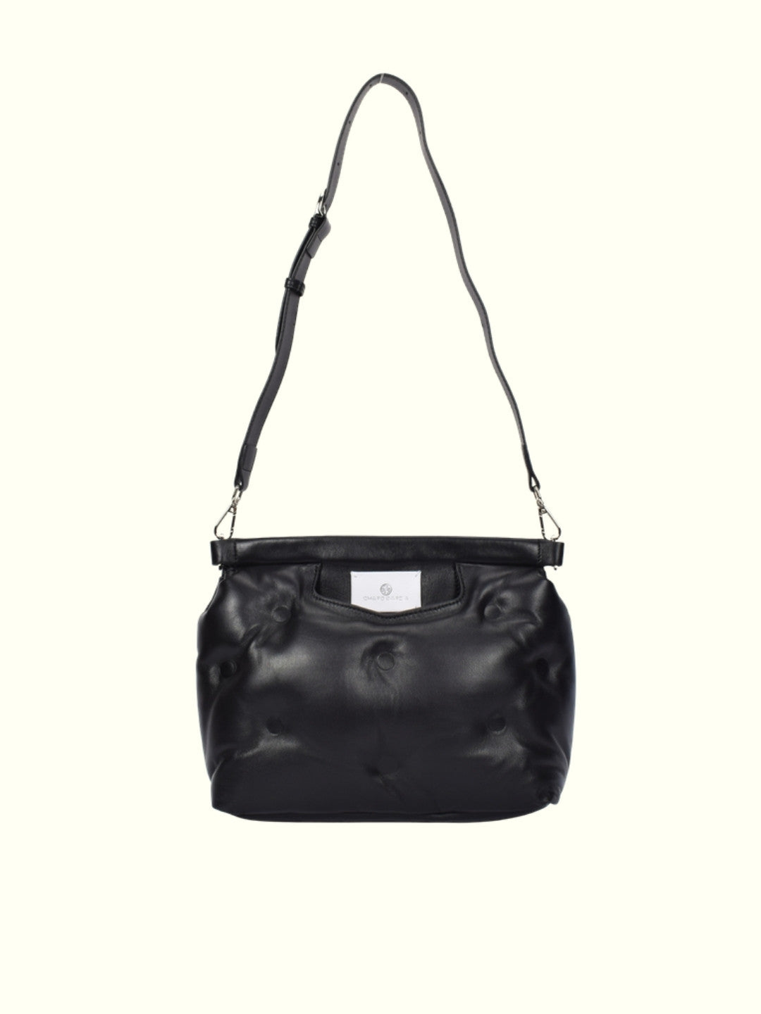 Luisa Black Leather Crossbody Bag