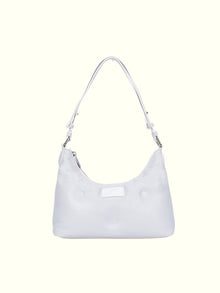 Andrea White Leather Shoulder Bag