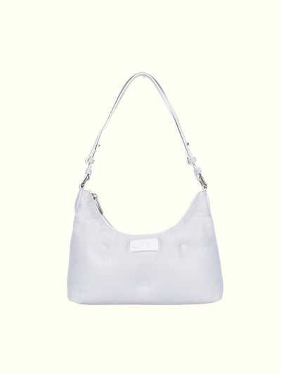 Bolso de hombro Andrea de cuero blanco