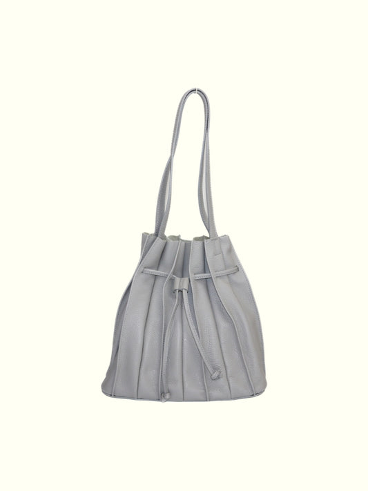 Jessenia Gray Leather Handbag