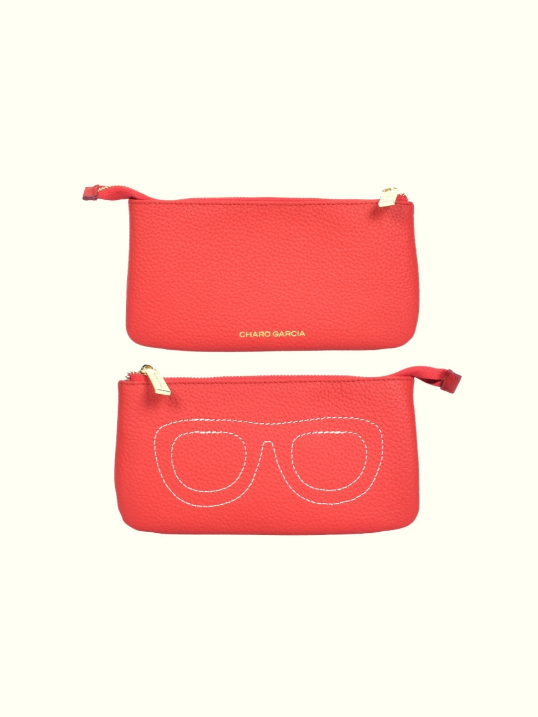 Red Leather Glasses Case