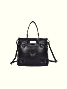 Fabiola Black Leather Tote Bag