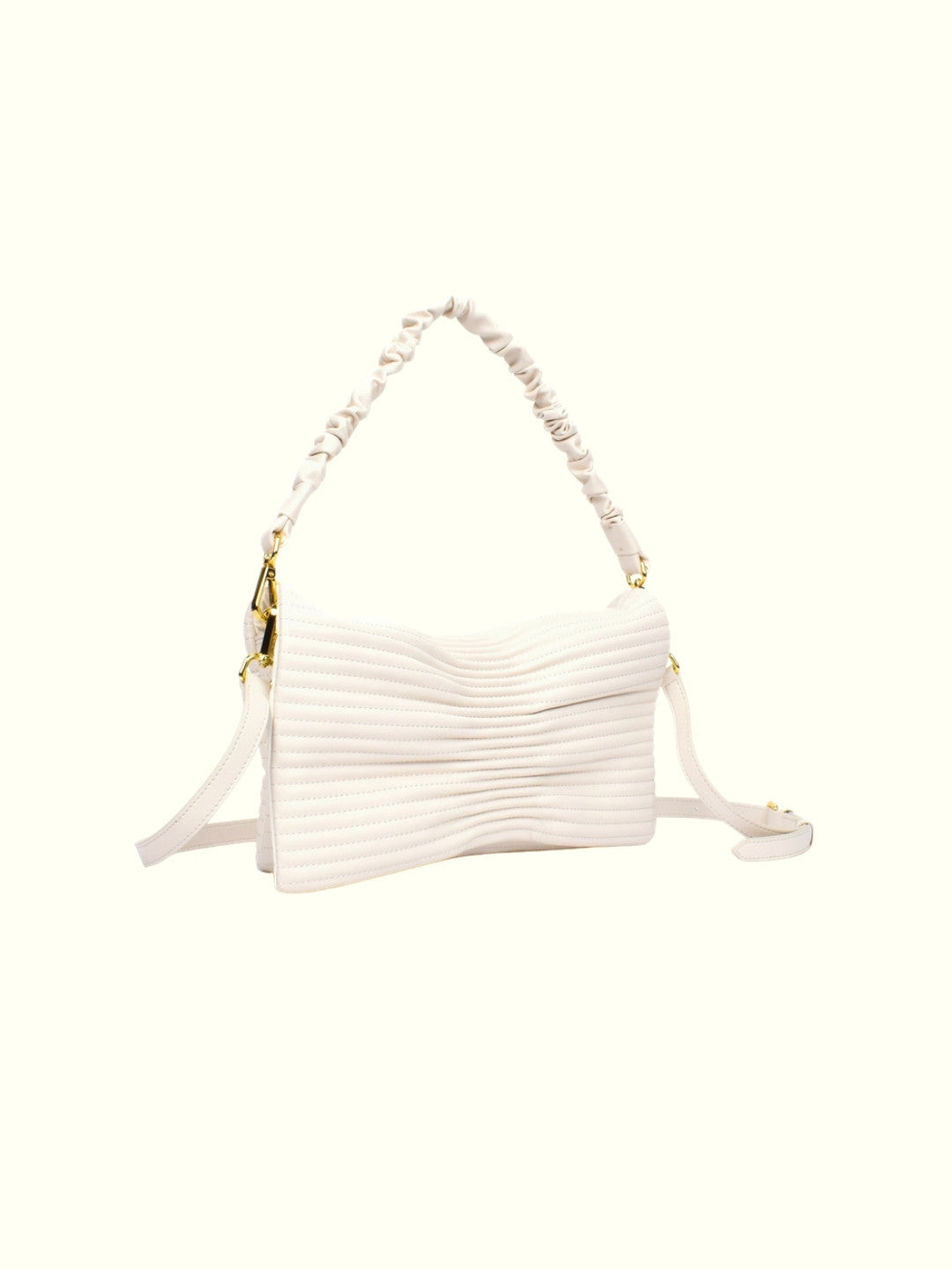 Alexandra White Leather Crossbody Bag