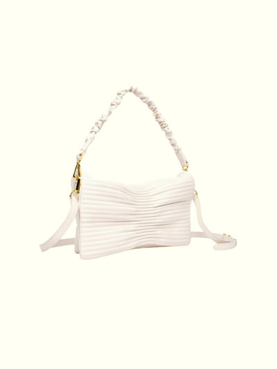 Alexandra White Leather Crossbody Bag