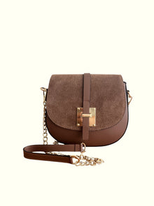 Daniela Coffee-Brown Italian Leather Crossbody Bag