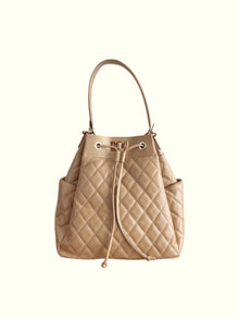Erika Beige Italian Leather Tote Bag