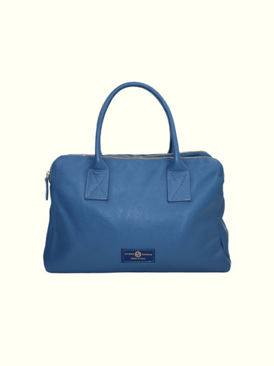 Rosario Blue Italian Leather Handbag