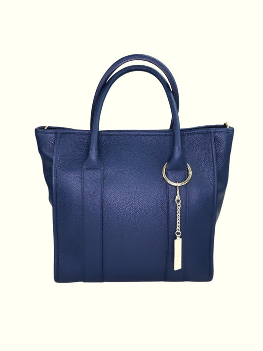 Lorena Blue Italian Leather Tote Bag