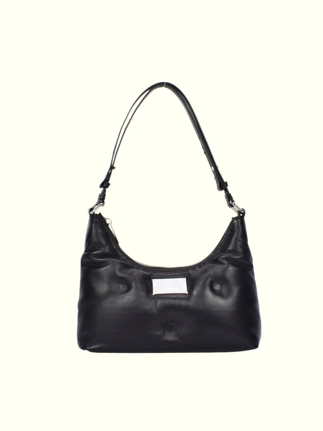 Andrea Black Leather Shoulder Bag