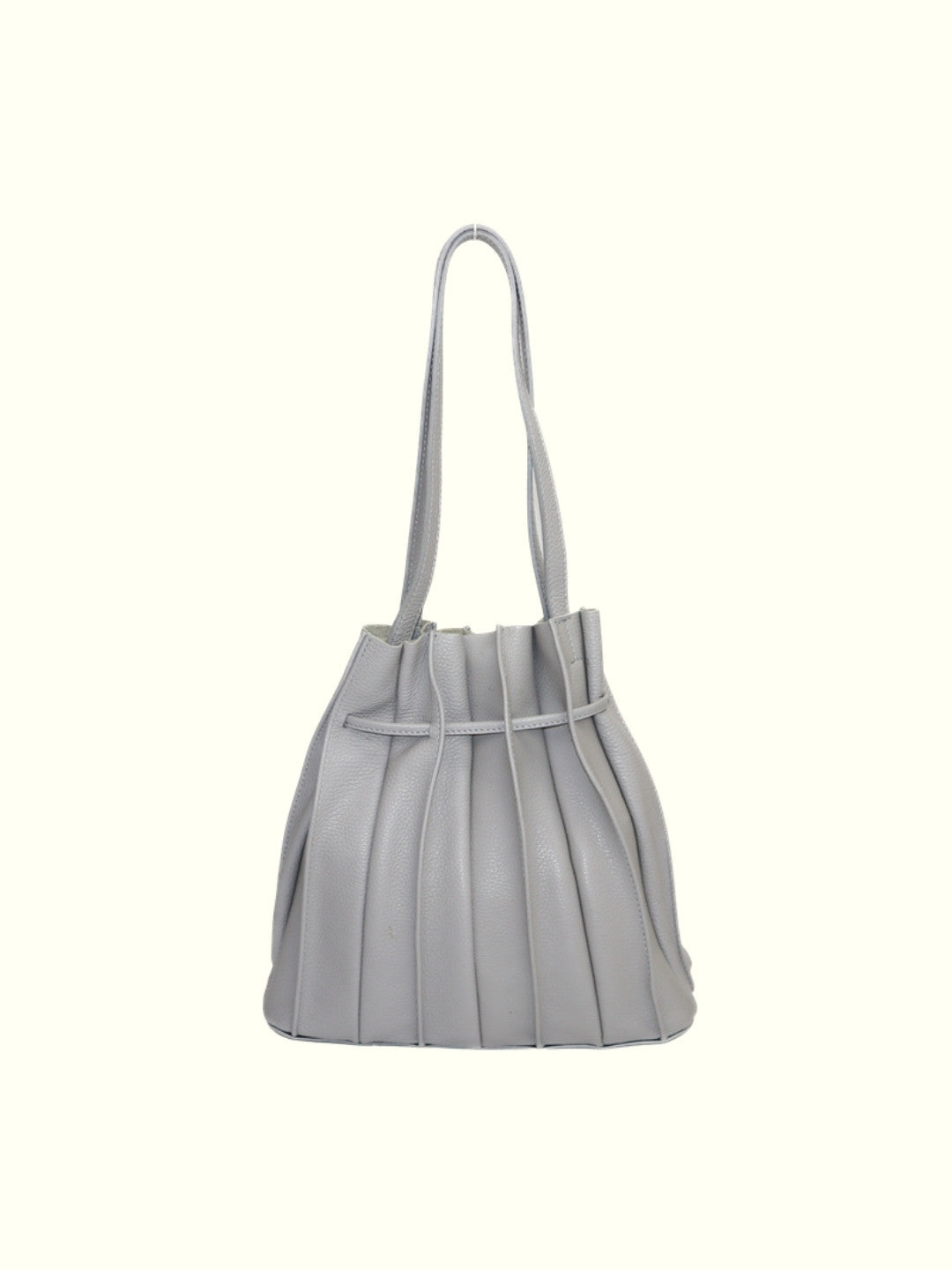 Jessenia Gray Leather Handbag
