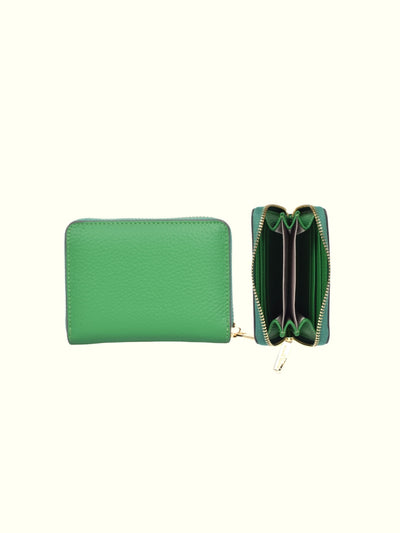 Green Italian Leather Wallet