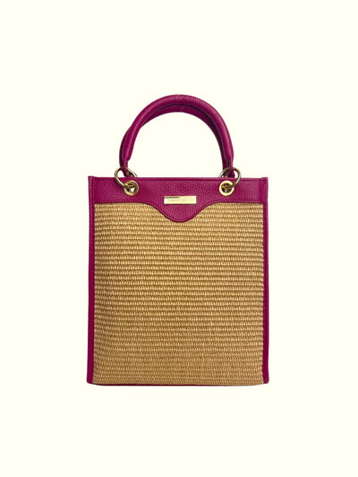 Merce Fuchsia Raffia Tote Bag