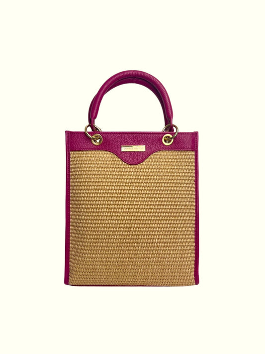 Merce Fucsia Raffia Tote Bag
