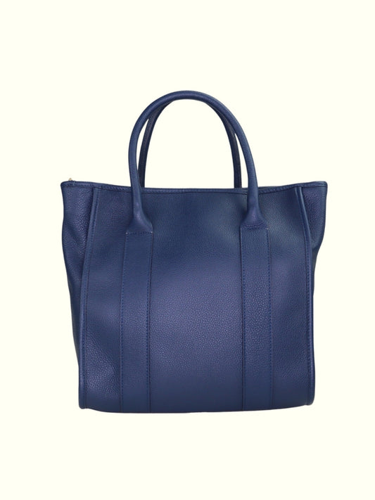 Lorena Blue Italian Leather Tote Bag