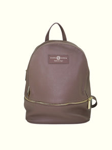 Angelita Taupe Italian Leather Backpack