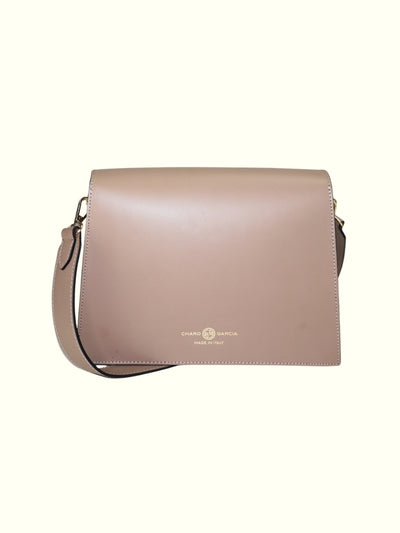 Borsa a tracolla in pelle italiana Danna Camel
