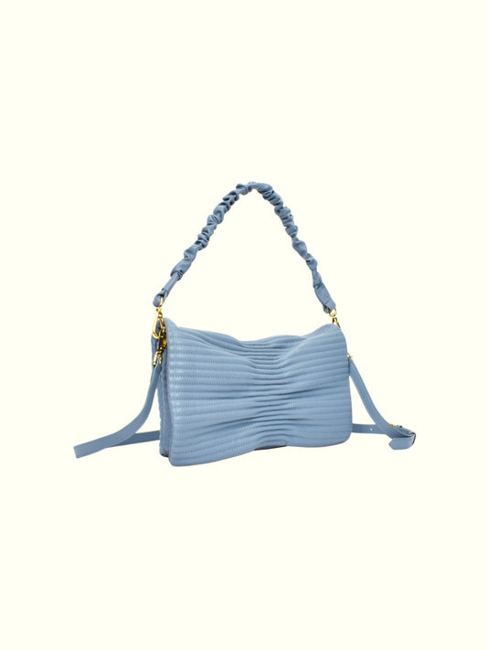 Alexandra Blue Leather Crossbody Bag
