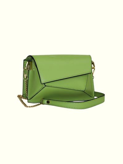 Isabel Green Leather Crossbody Bag