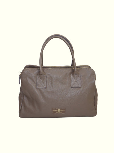 Rosario Taupe Italian Leather Handbag