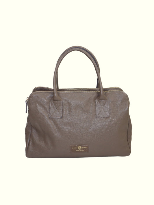 Rosario Taupe Italian Leather Handbag