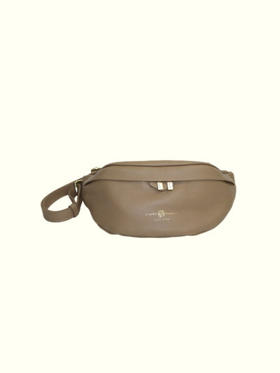 Marsupio Madelein in pelle italiana color tortora