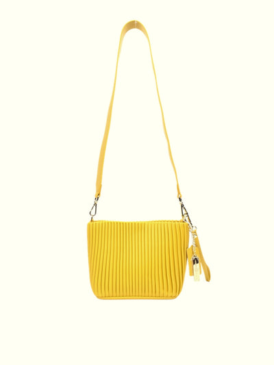 Mafe yellow Leather Crossbody Bag