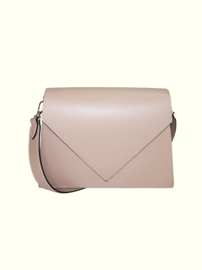 Borsa a tracolla in pelle italiana Danna Camel