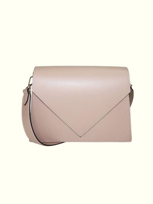Danna Camel Italian Leather Crossbody Bag