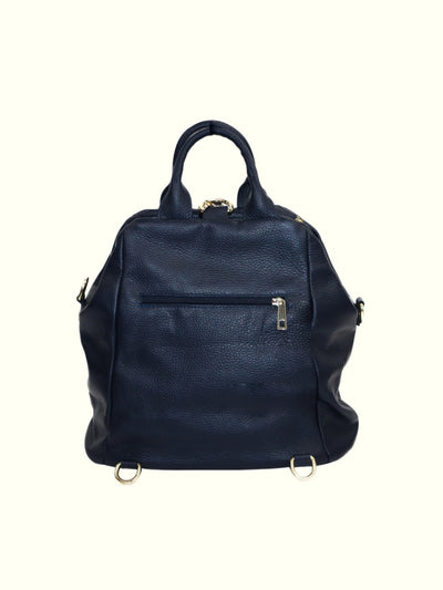 Angela Blue Italian Leather Backpack