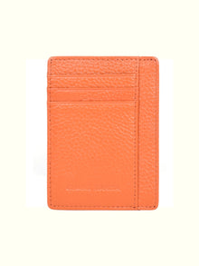 Card Holder 689 Orange Italian Leather