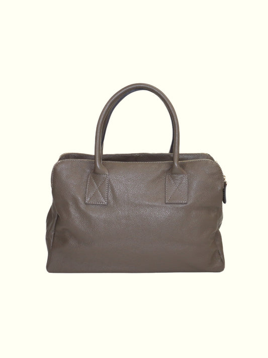 Rosario Taupe Italian Leather Handbag
