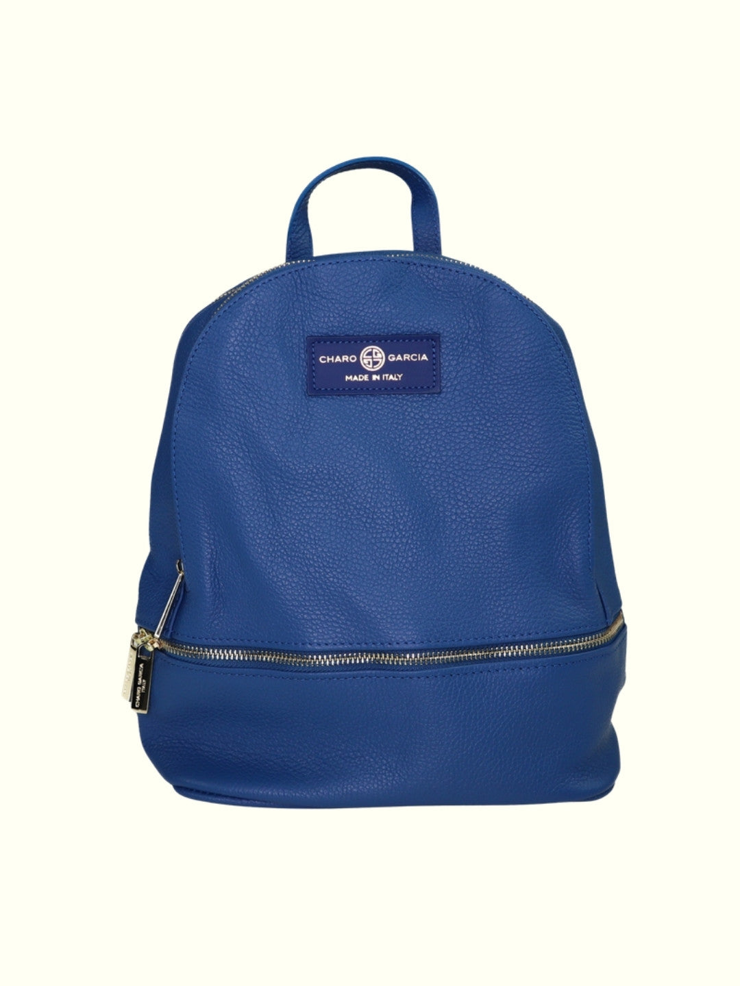 Angelita Blue Italian Leather Backpack