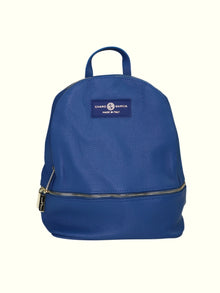 Angelita Blue Italian Leather Backpack