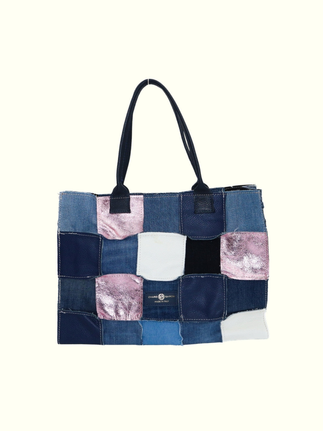 Borsa Tote in Denim Lucia Rose