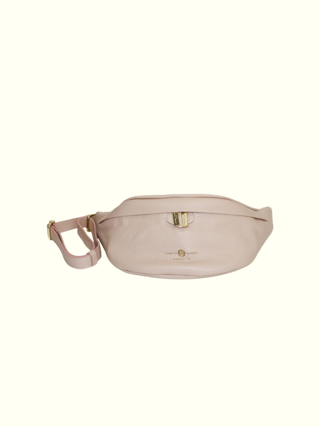 Madelein Pink Italian Leather Waist Bag