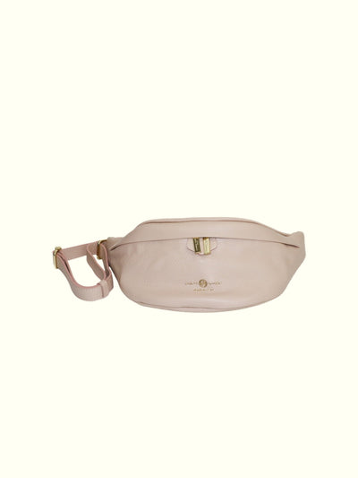Madelein Pink Italian Leather Waist Bag