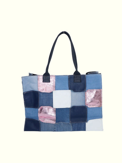 Borsa Tote in Denim Lucia Rose