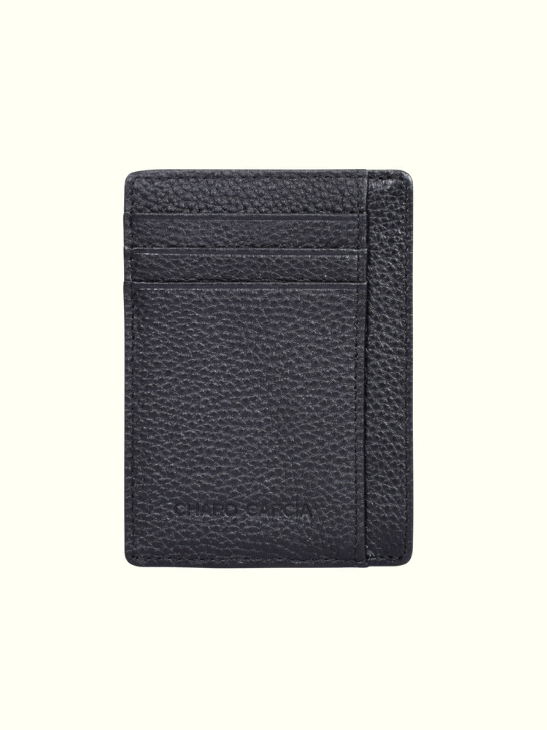 Card Holder 689 Black Italian Leather