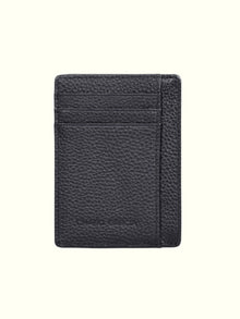 Card Holder 689 Black Italian Leather