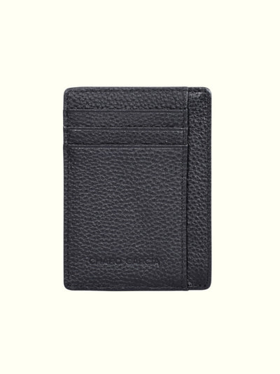 Card Holder 689 Black Italian Leather