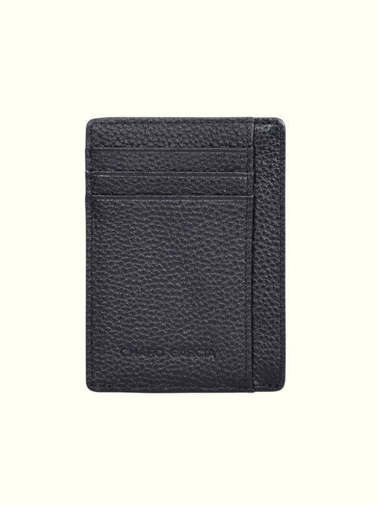 Card Holder 689 Black Italian Leather